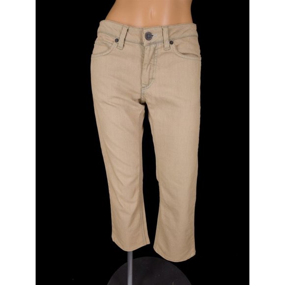Acne Studios Denim - ACNE JEANS 27 x 22 Hep Flour Stretch Low-Rise Crop in Beige